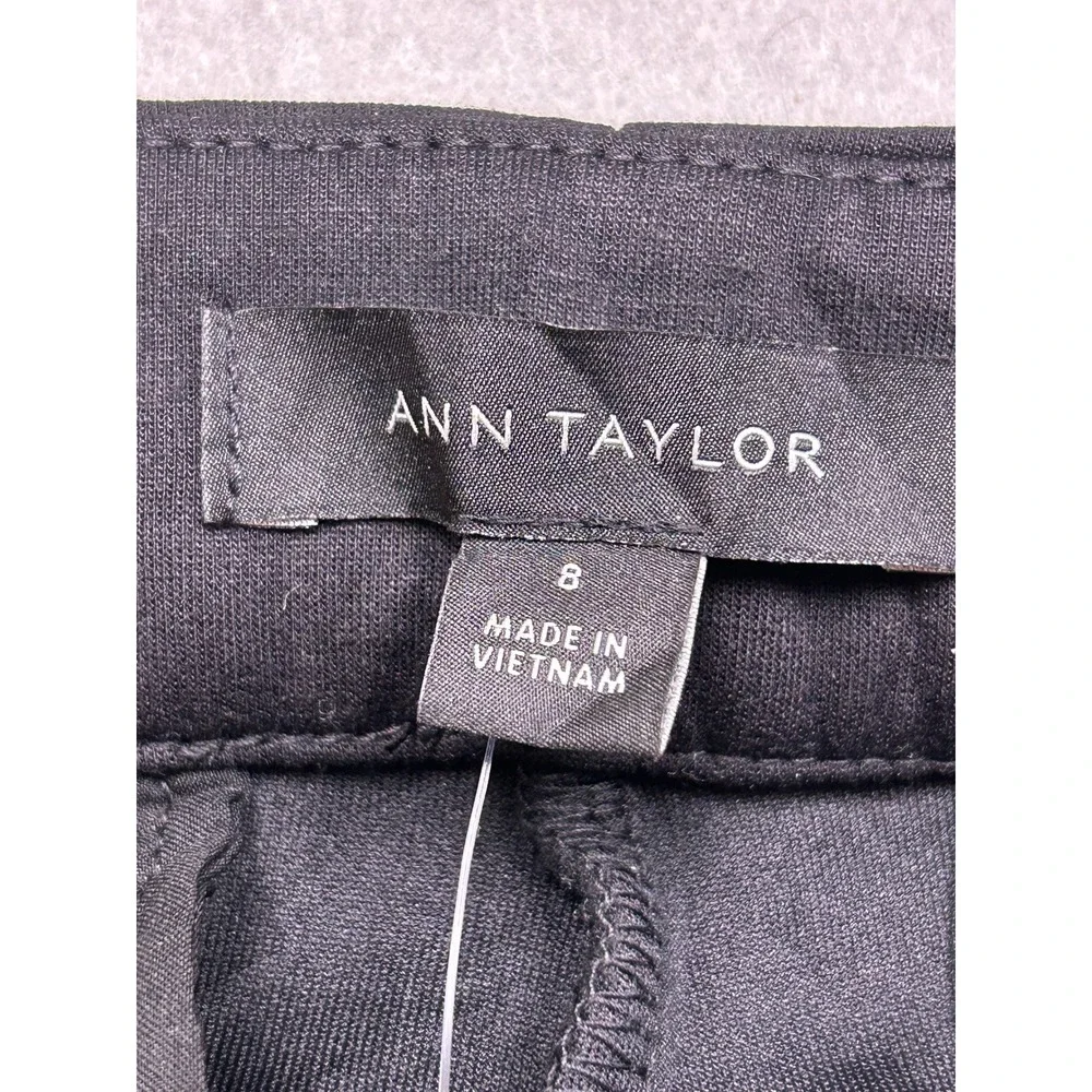 Ann Taylor Pants Double Knit Polyester Viscose Black Size 8 Womens